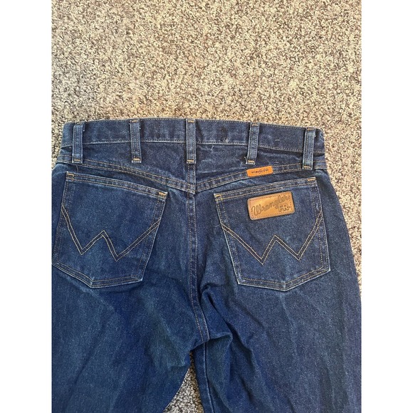 Wrangler Mens Jeans 13 Original FR Flame Resistant Straight Leg Dark Wash 30x30 - Picture 11 of 11